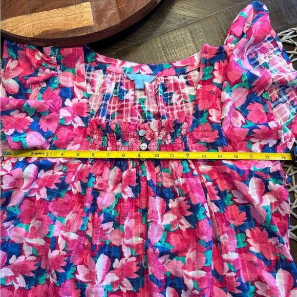 🌸💙 Draper James 💙🌸 Pink and Blue Floral Blouse Size (S) - Picture 9 of 10